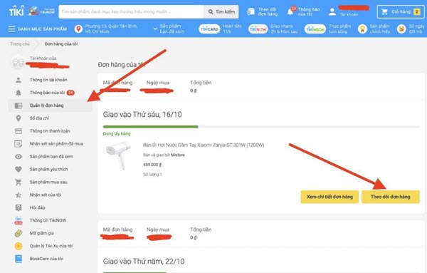 Hãy thường xuyên theo dõi tình trạng đơn hàng của bạn
