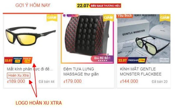 Sản phẩm tham gia Hoàn Xu Xtra có cơ hội xuất hiện trên trang chủ của Shopee