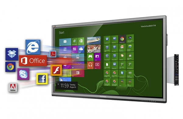 Chiếc màn hình tương tác của ViewSonic cài đặt sẵn nhiều phần mềm hữu ích