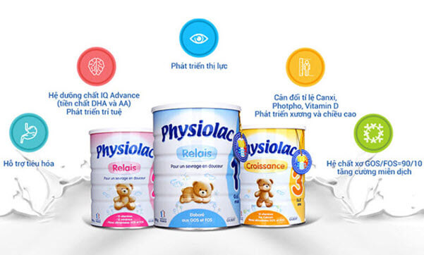 Sữa Physiolac có chiết xuất từ trái cây rất tốt cho bé