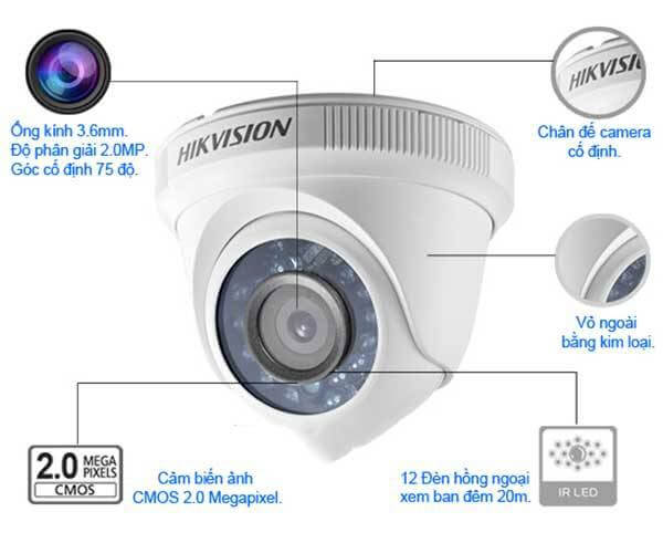 Camera an ninh quan sát Hikvision DS-2CE56D0T-IRP