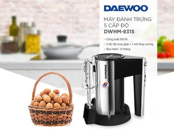 Máy đánh trứng Daewoo DWHM-831S 250W