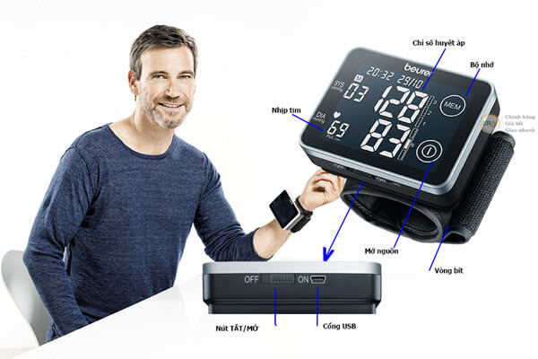 Máy đo huyết áp Beurer sử dụng công nghệ cao, cho kết quả chính xác