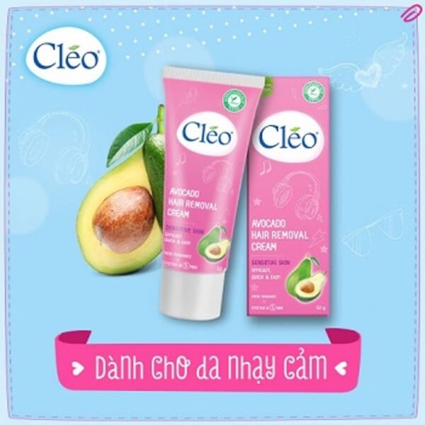 Kem tẩy lông Cleo có chứa thành phần tự nhiên đảm bảo an toàn cho da