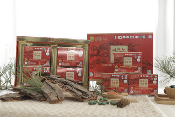 Bao bì của sản phẩm tinh dầu thông đỏ Cheongsongwon Pycno